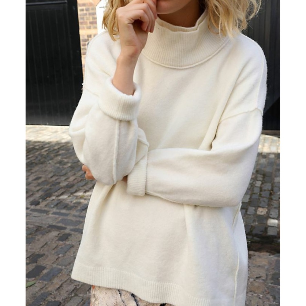 NWOT Free People Afterglow Mock Neck Sweater Small